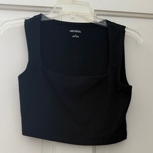 Wild Fable Sleek Black Crop Top
